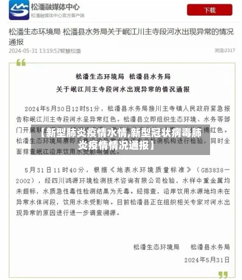 【新型肺炎疫情水情,新型冠状病毒肺炎疫情情况通报】