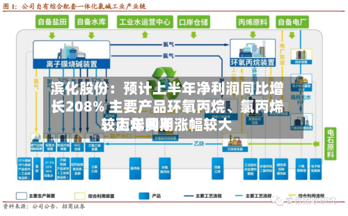 滨化股份:预计上半年净利润同比增长208% 主要产品环氧丙烷、氯丙烯、丙烯费用
较上年同期涨幅较大