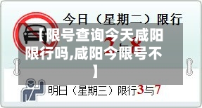 【限号查询今天咸阳限行吗,咸阳今限号不】